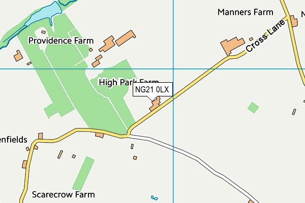 NG21 0LX map - OS VectorMap District (Ordnance Survey)