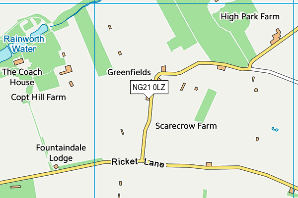 NG21 0LZ map - OS VectorMap District (Ordnance Survey)