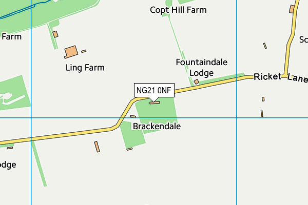 NG21 0NF map - OS VectorMap District (Ordnance Survey)