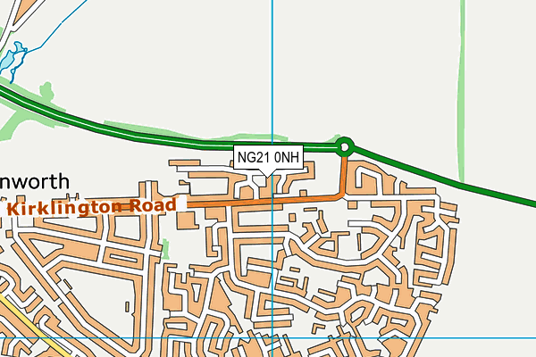 NG21 0NH map - OS VectorMap District (Ordnance Survey)