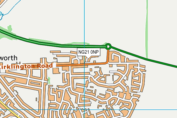 NG21 0NP map - OS VectorMap District (Ordnance Survey)