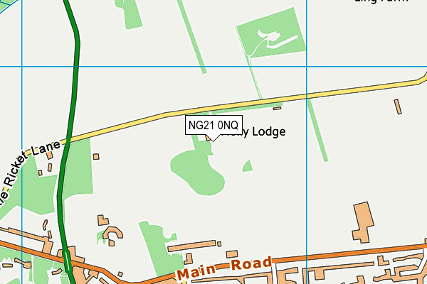 NG21 0NQ map - OS VectorMap District (Ordnance Survey)