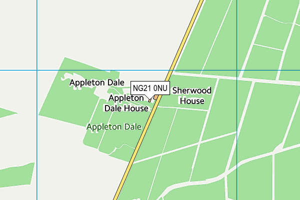 NG21 0NU map - OS VectorMap District (Ordnance Survey)