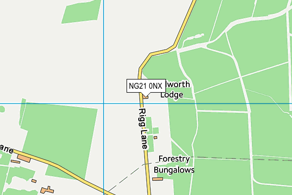 NG21 0NX map - OS VectorMap District (Ordnance Survey)