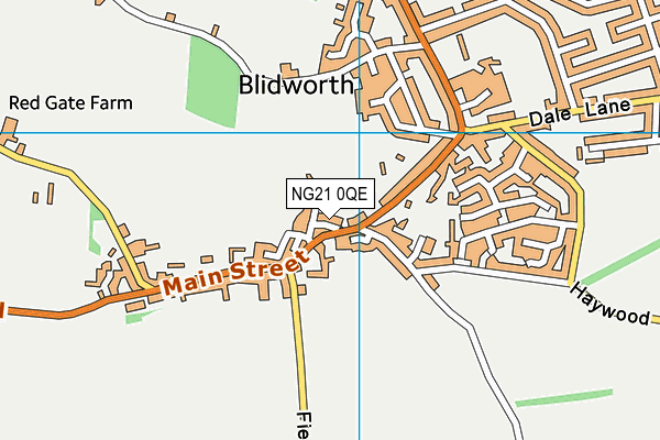 NG21 0QE map - OS VectorMap District (Ordnance Survey)