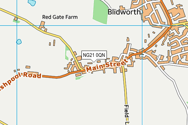 NG21 0QN map - OS VectorMap District (Ordnance Survey)