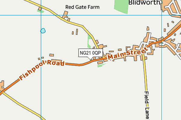 NG21 0QP map - OS VectorMap District (Ordnance Survey)