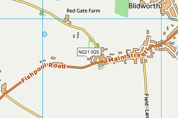 NG21 0QS map - OS VectorMap District (Ordnance Survey)
