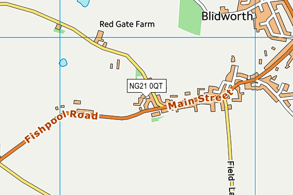 NG21 0QT map - OS VectorMap District (Ordnance Survey)