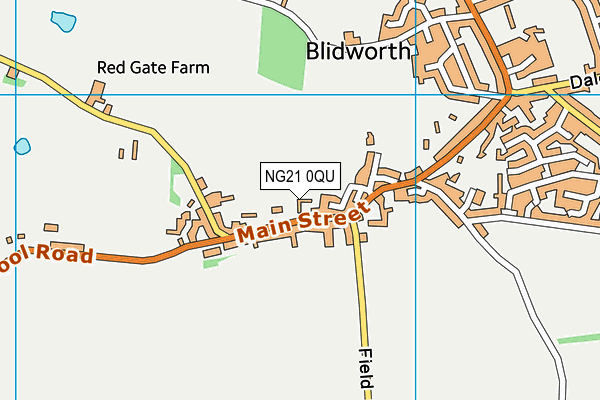 NG21 0QU map - OS VectorMap District (Ordnance Survey)