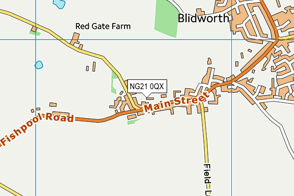 NG21 0QX map - OS VectorMap District (Ordnance Survey)