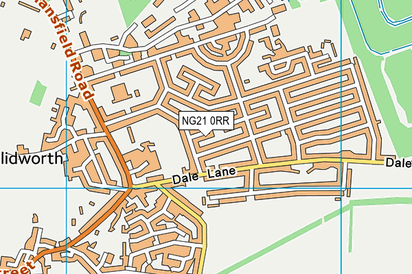 NG21 0RR map - OS VectorMap District (Ordnance Survey)