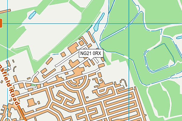 NG21 0RX map - OS VectorMap District (Ordnance Survey)