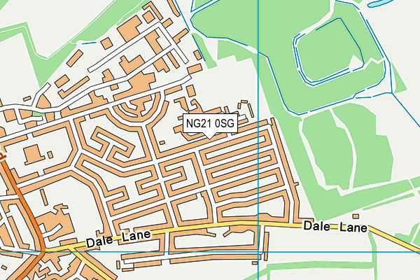 NG21 0SG map - OS VectorMap District (Ordnance Survey)