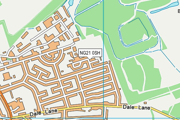 NG21 0SH map - OS VectorMap District (Ordnance Survey)