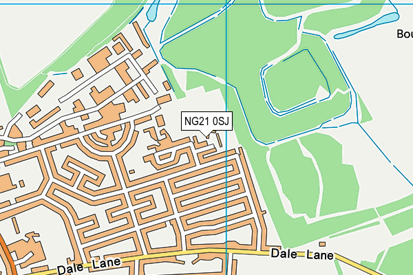 NG21 0SJ map - OS VectorMap District (Ordnance Survey)