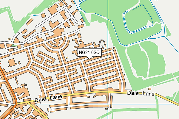 NG21 0SQ map - OS VectorMap District (Ordnance Survey)