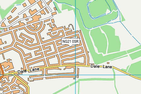 NG21 0SR map - OS VectorMap District (Ordnance Survey)