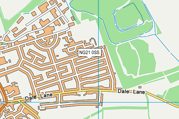 NG21 0SS map - OS VectorMap District (Ordnance Survey)