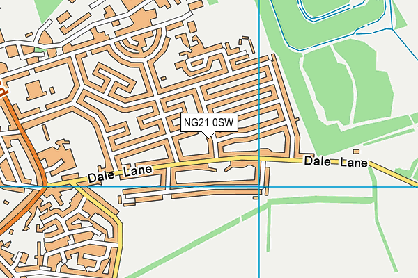 NG21 0SW map - OS VectorMap District (Ordnance Survey)