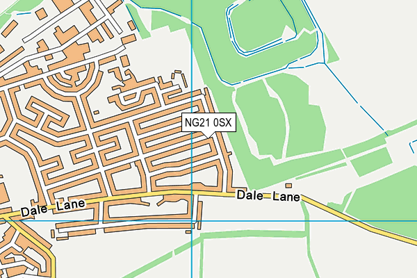 NG21 0SX map - OS VectorMap District (Ordnance Survey)