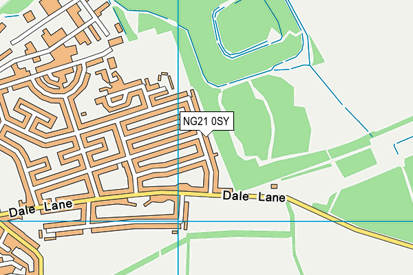 NG21 0SY map - OS VectorMap District (Ordnance Survey)