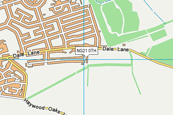 NG21 0TH map - OS VectorMap District (Ordnance Survey)