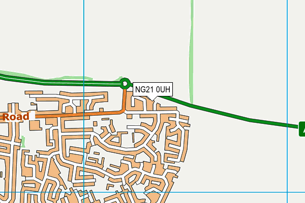 NG21 0UH map - OS VectorMap District (Ordnance Survey)