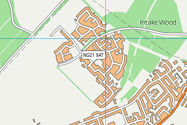 NG21 9AT map - OS VectorMap District (Ordnance Survey)