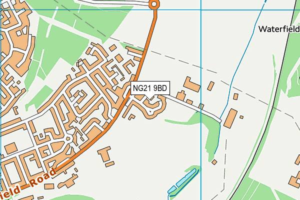 NG21 9BD map - OS VectorMap District (Ordnance Survey)