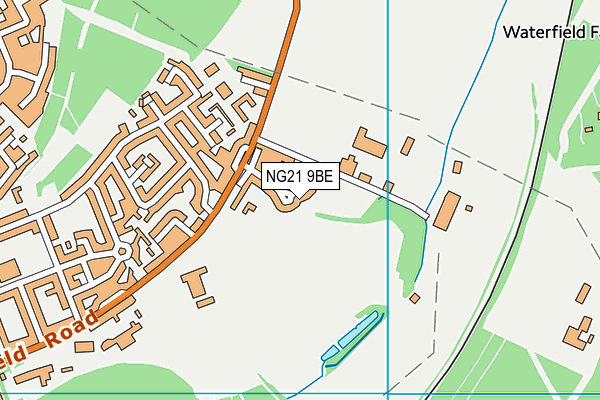 NG21 9BE map - OS VectorMap District (Ordnance Survey)