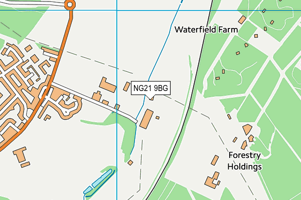 NG21 9BG map - OS VectorMap District (Ordnance Survey)