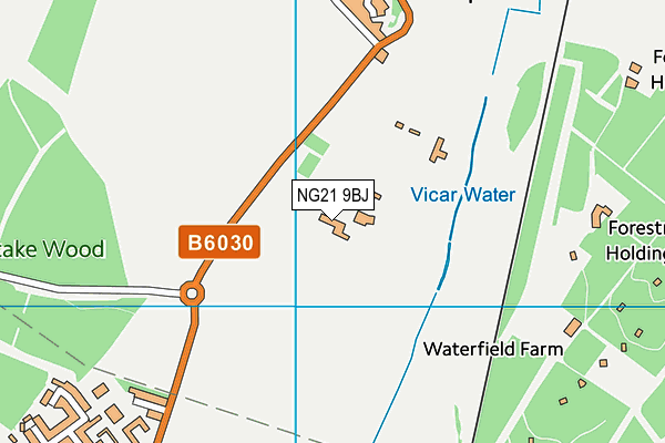 NG21 9BJ map - OS VectorMap District (Ordnance Survey)