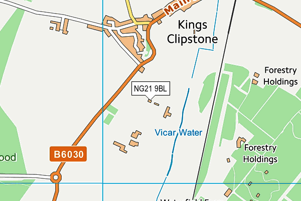 NG21 9BL map - OS VectorMap District (Ordnance Survey)