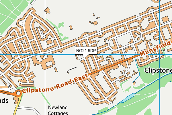 NG21 9DP map - OS VectorMap District (Ordnance Survey)