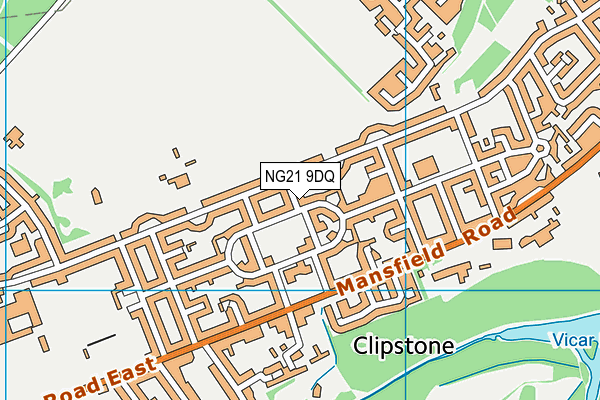 NG21 9DQ map - OS VectorMap District (Ordnance Survey)