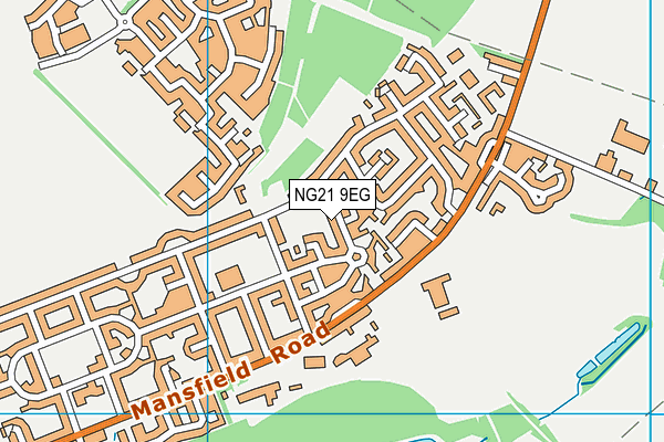 NG21 9EG map - OS VectorMap District (Ordnance Survey)