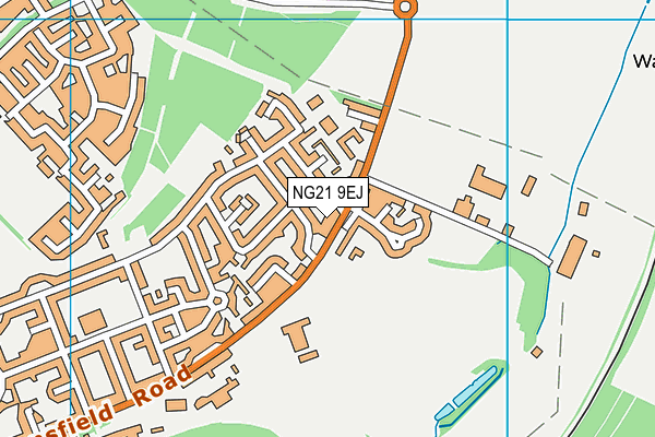 NG21 9EJ map - OS VectorMap District (Ordnance Survey)