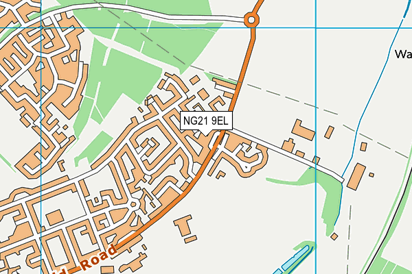 NG21 9EL map - OS VectorMap District (Ordnance Survey)
