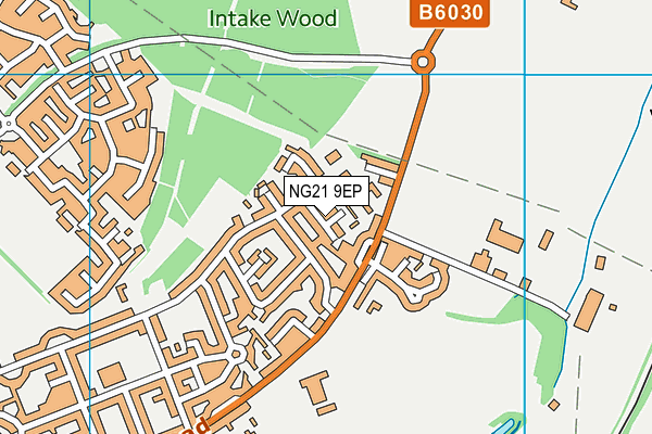 NG21 9EP map - OS VectorMap District (Ordnance Survey)