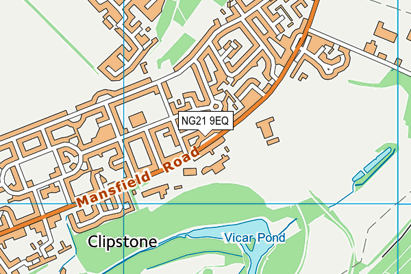 NG21 9EQ map - OS VectorMap District (Ordnance Survey)