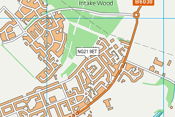 NG21 9ET map - OS VectorMap District (Ordnance Survey)