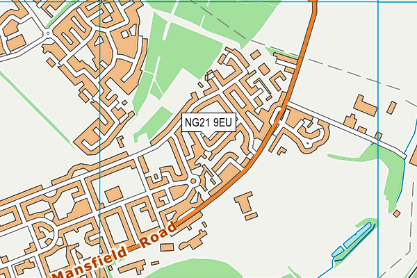 NG21 9EU map - OS VectorMap District (Ordnance Survey)