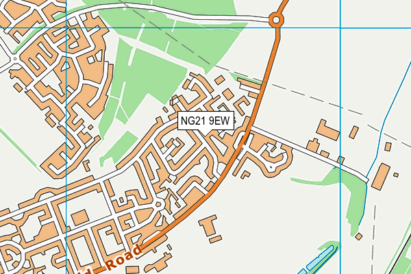 NG21 9EW map - OS VectorMap District (Ordnance Survey)