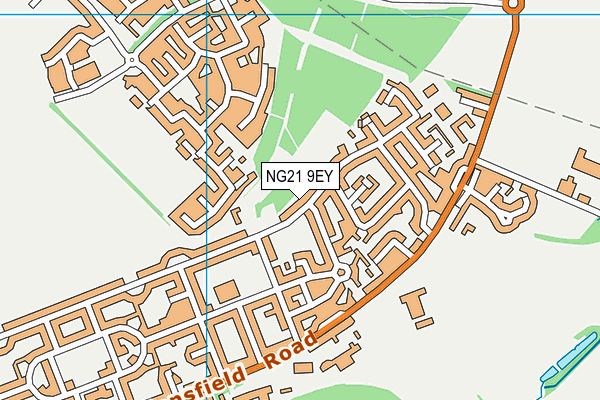 NG21 9EY map - OS VectorMap District (Ordnance Survey)