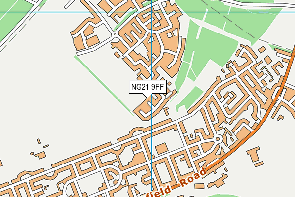 NG21 9FF map - OS VectorMap District (Ordnance Survey)