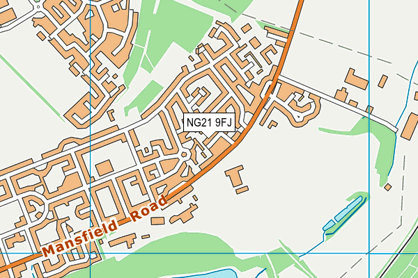 NG21 9FJ map - OS VectorMap District (Ordnance Survey)