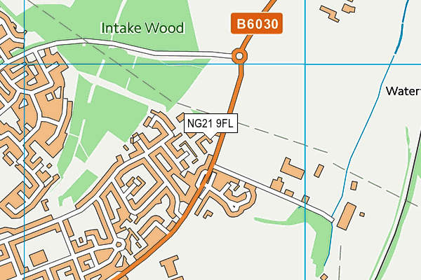 NG21 9FL map - OS VectorMap District (Ordnance Survey)