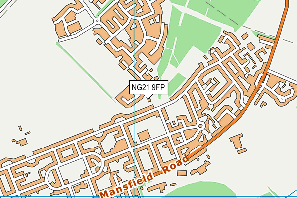 NG21 9FP map - OS VectorMap District (Ordnance Survey)