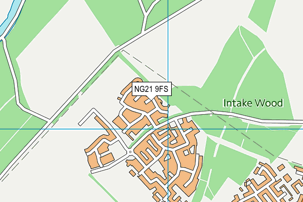 NG21 9FS map - OS VectorMap District (Ordnance Survey)